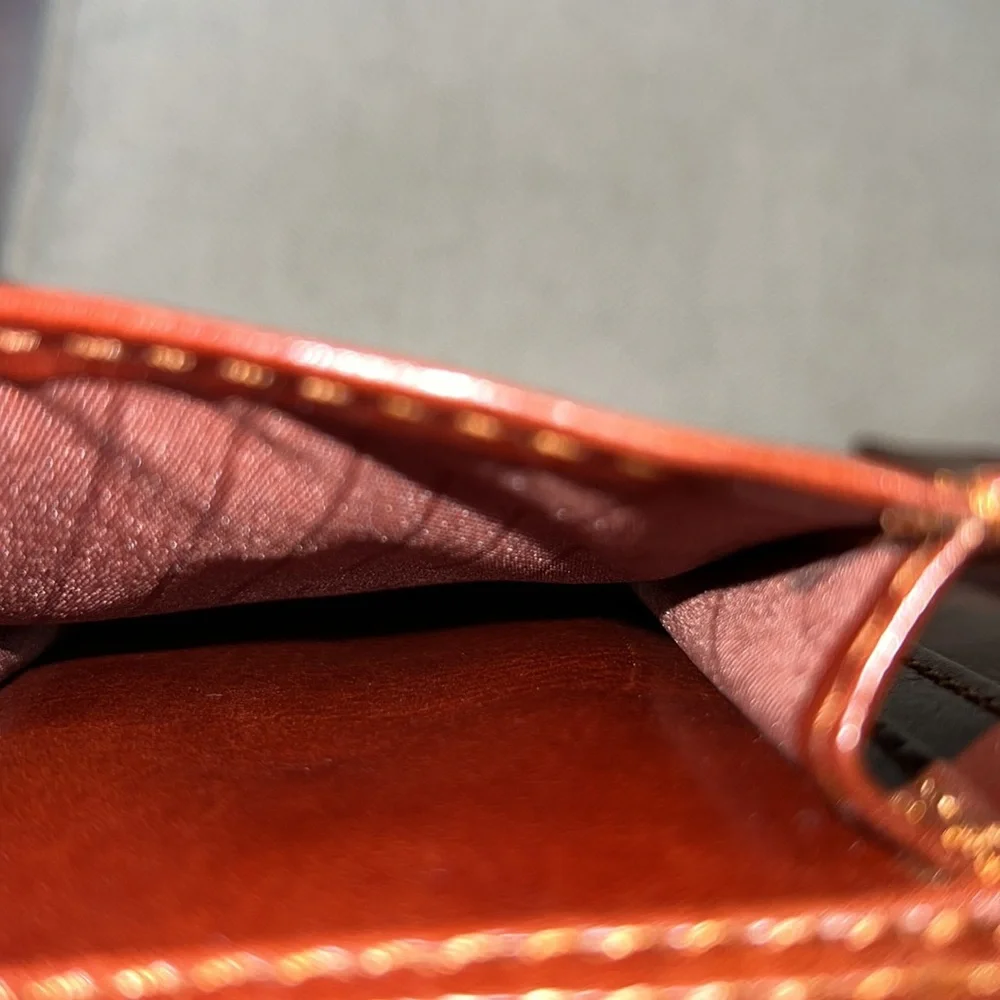 Vintage Barry Smith Italian Leather Large Wallet Clutch Wristlet Bag Vintage - Picture 7 of 14